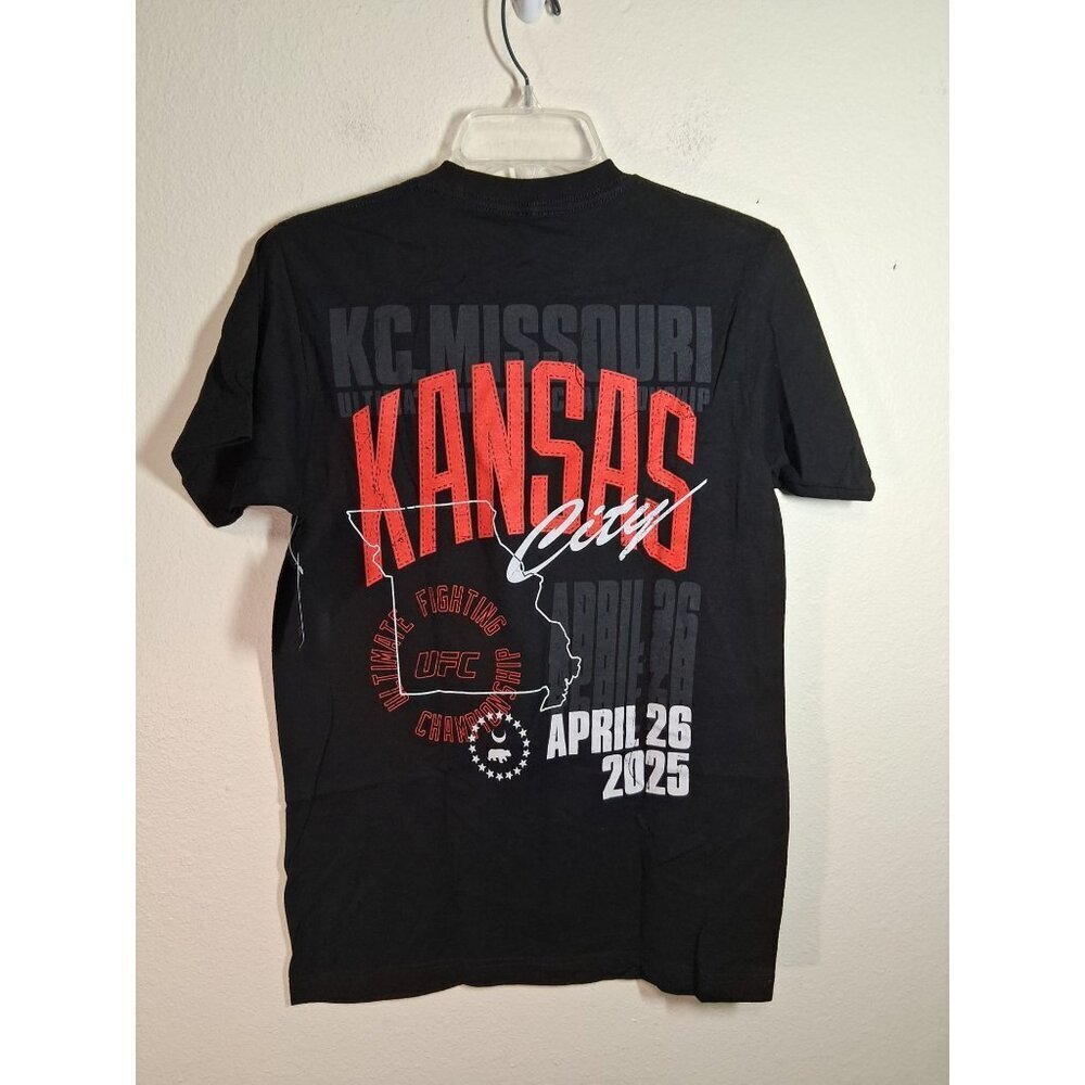NWT UFC Kansas City T-Shirt Boxing Graphic Tee April 26 2025 Black Size Small